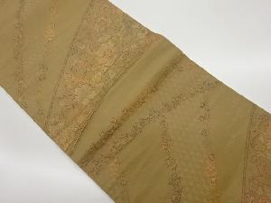 本場筑前博多花唐草に花葉線模様織出し名古屋帯